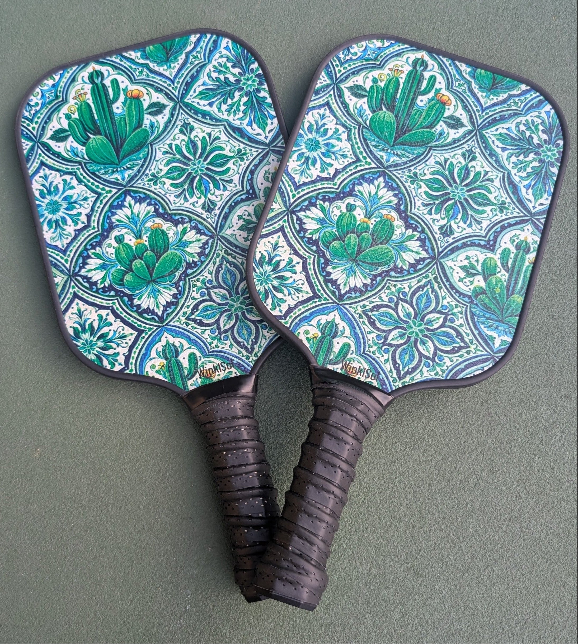 Agave Talavera Pickleball Paddle Set – 2 Paddles, 2 Balls & Carry Bag